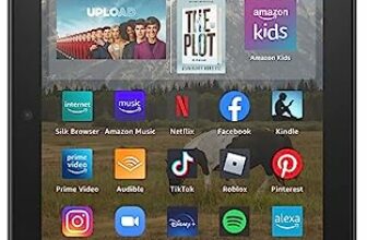 Amazon Fire HD 8 tablet, 8” HD Display, 32 GB, 30% faster processor, designed for portable entertainment, (2022 release), Black