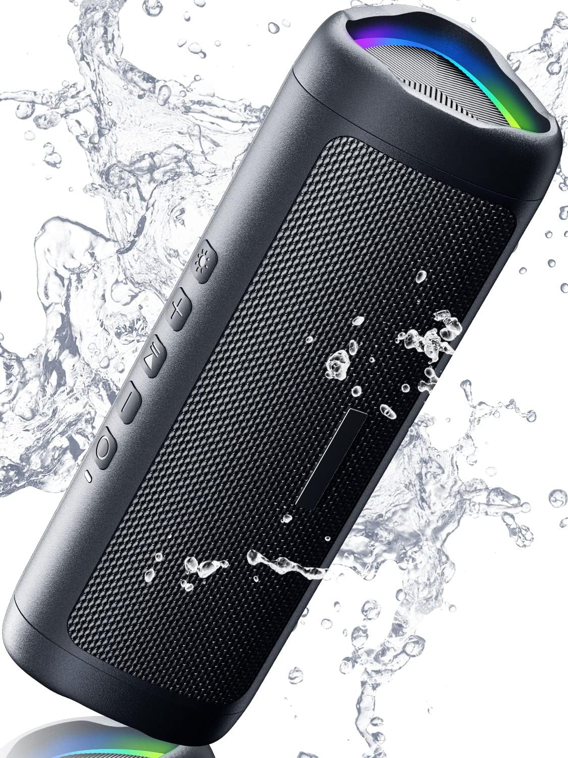Bluetooth Speaker with HD Sound, Portable Wireless, IPX5 Waterproof, Up to 24H Playtime
