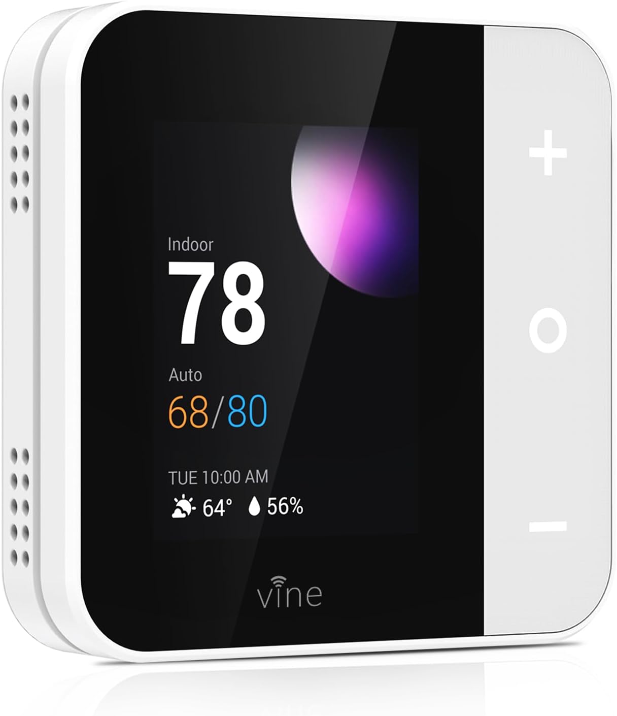 Vine Thermostat for Home with Touchscreen Color Display, WiFi Smart Thermostat Compatible with Alexa and Google Assistant, 7day/8period Programmable, Energy Saving