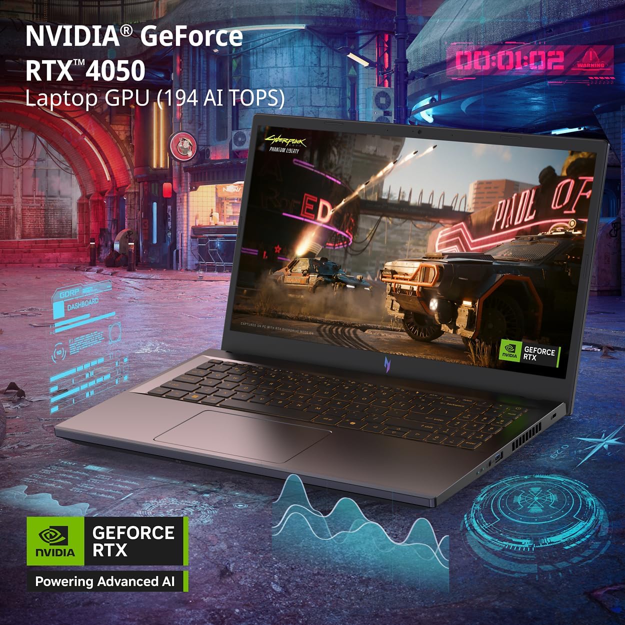 Acer Nitro V Gaming Laptop | Intel Core i7-13620H Processor | NVIDIA GeForce RTX 4050 Laptop GPU | 15.6" FHD IPS 165Hz Display